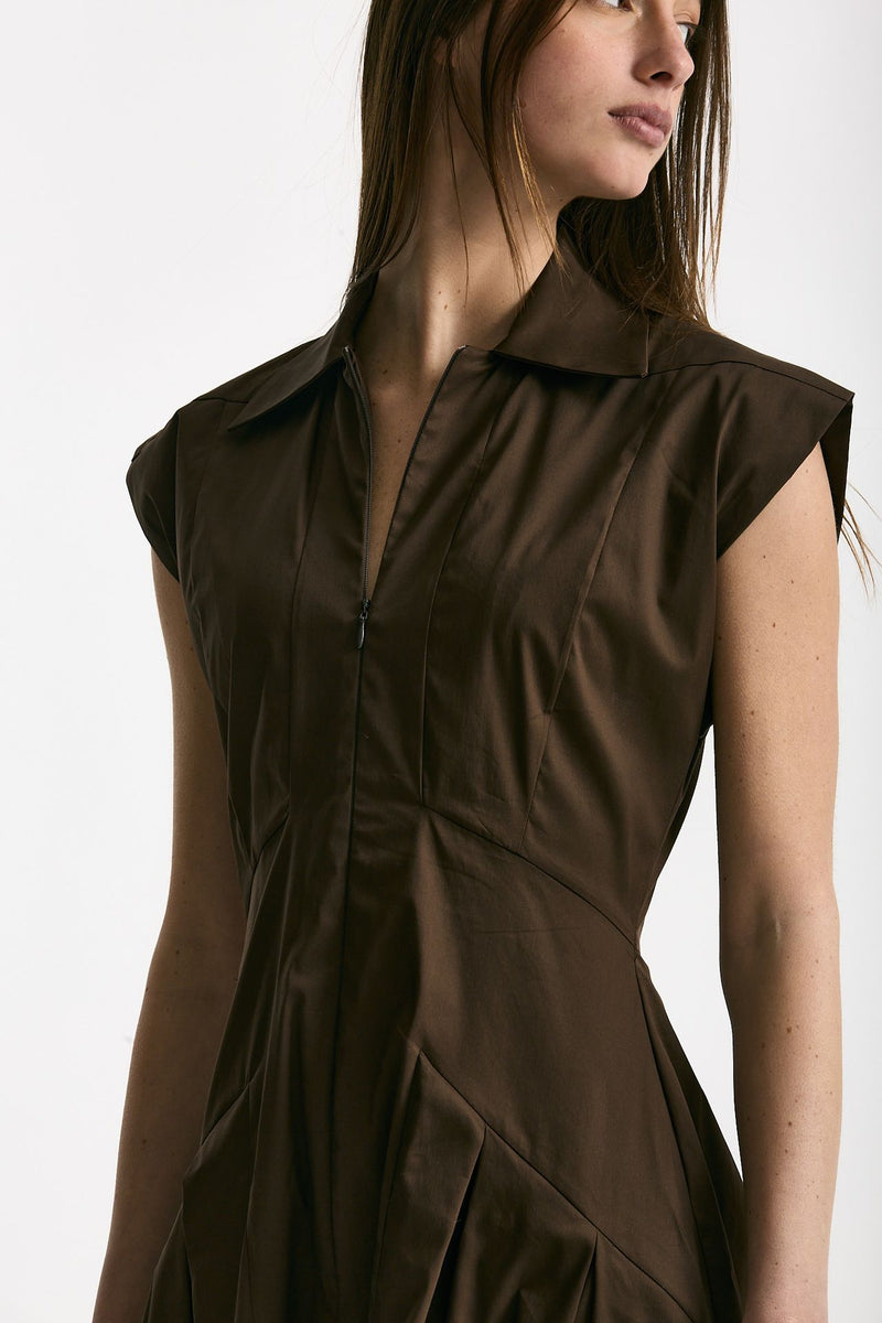 Abito in cotone marrone women ( p - s ) - 5