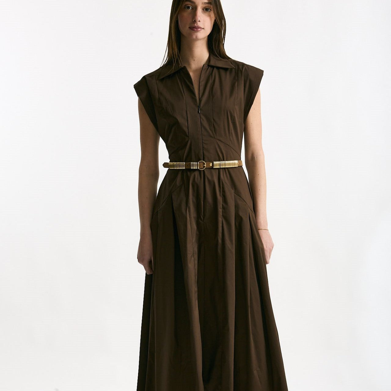 Abito in cotone marrone women ( p - s ) - 6