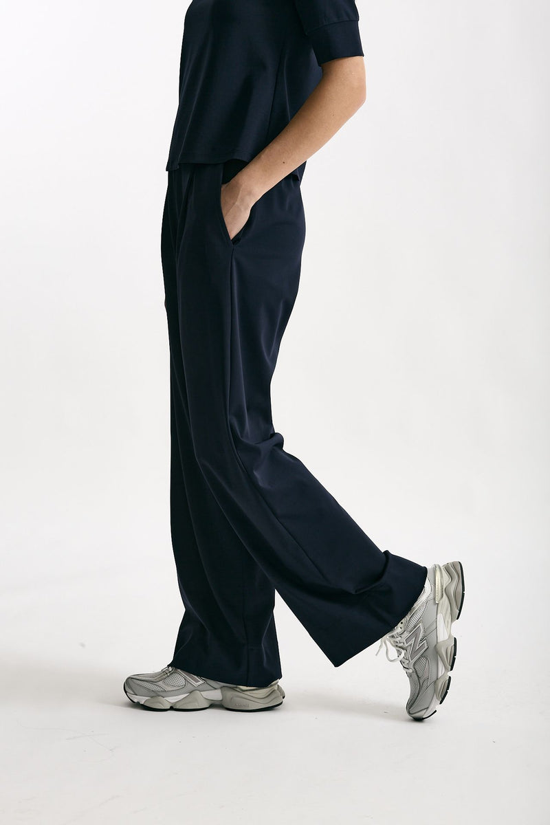 Pantalone fluido blu women ( p - s ) - 3