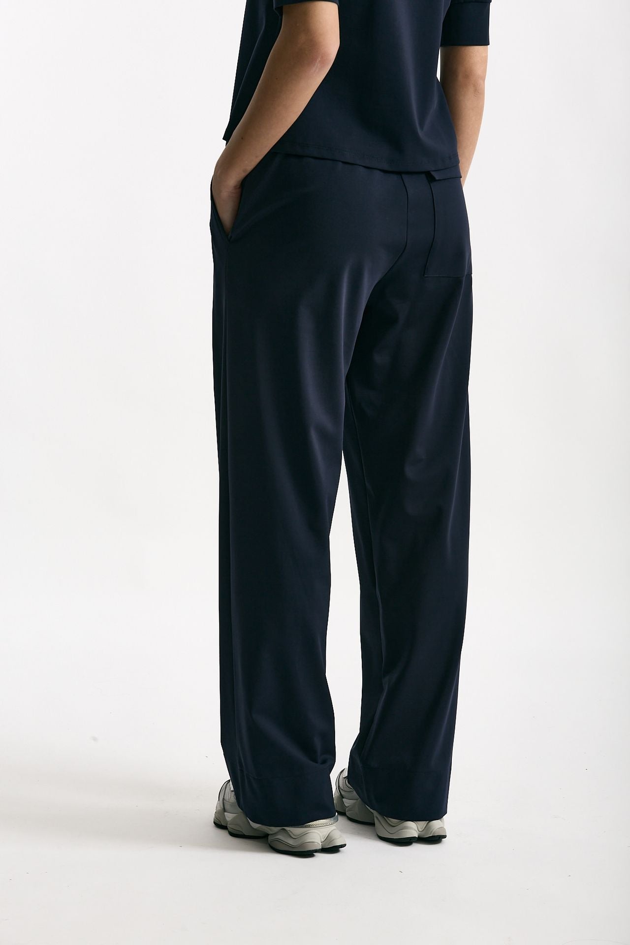 Pantalone fluido blu women ( p - s ) - 4