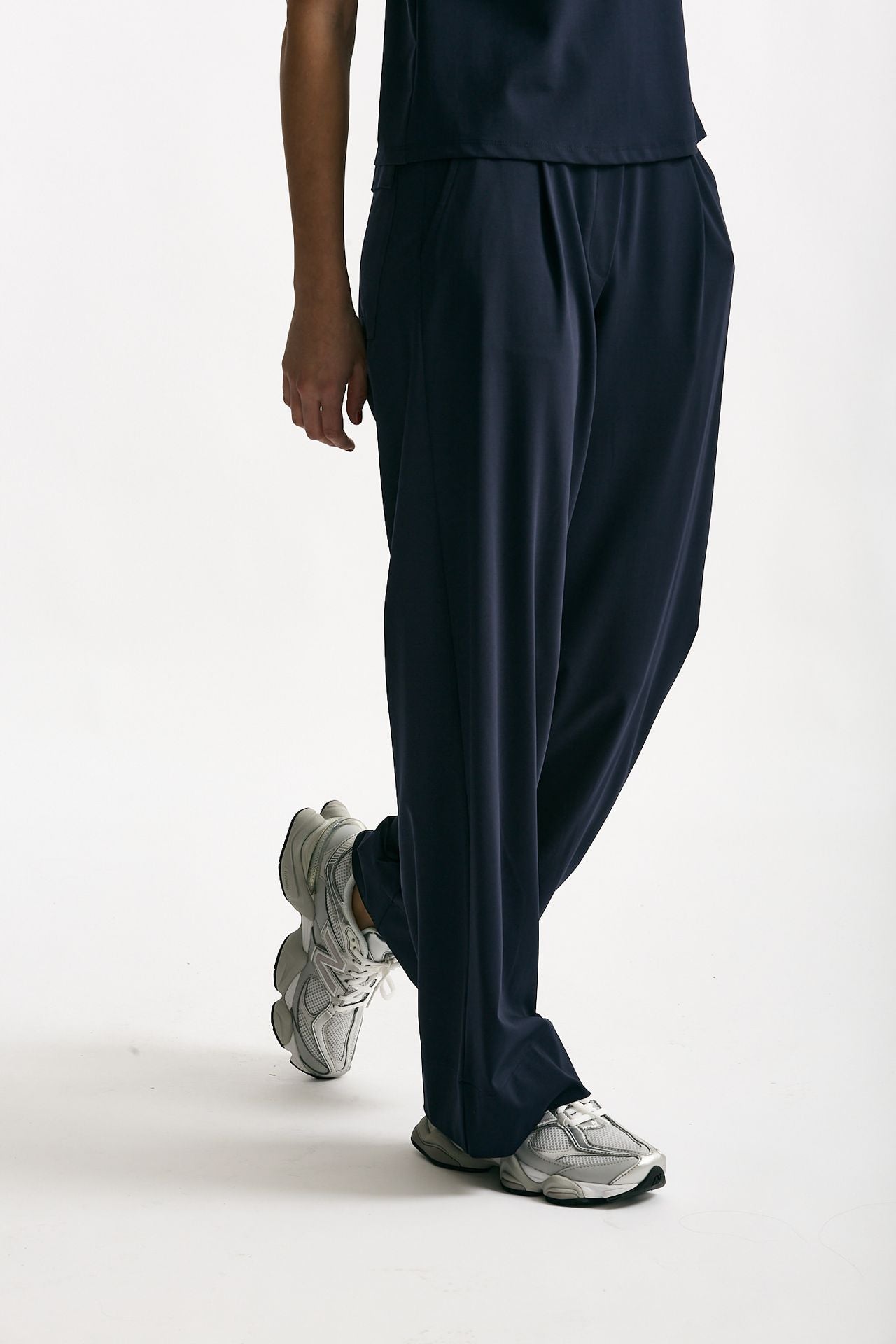 Pantalone fluido blu women ( p - s ) - 5