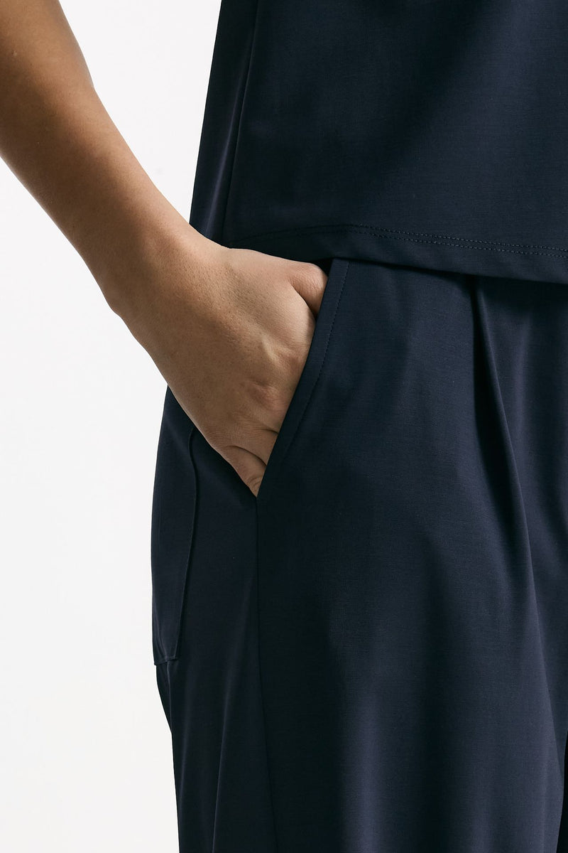 Pantalone fluido blu women ( p - s ) - 6