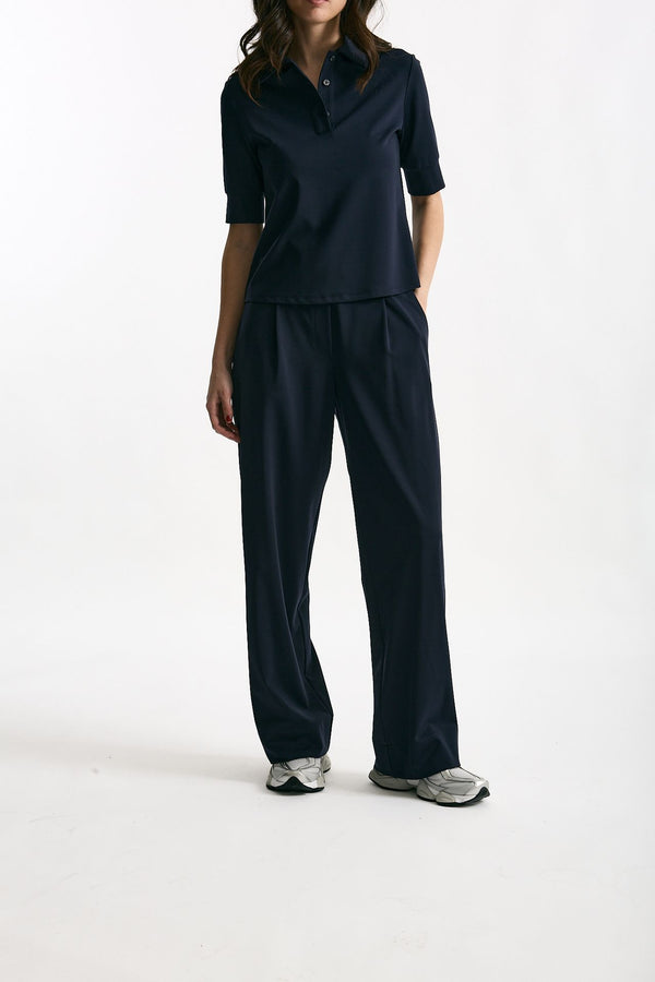 Pantalone fluido blu women ( p - s )