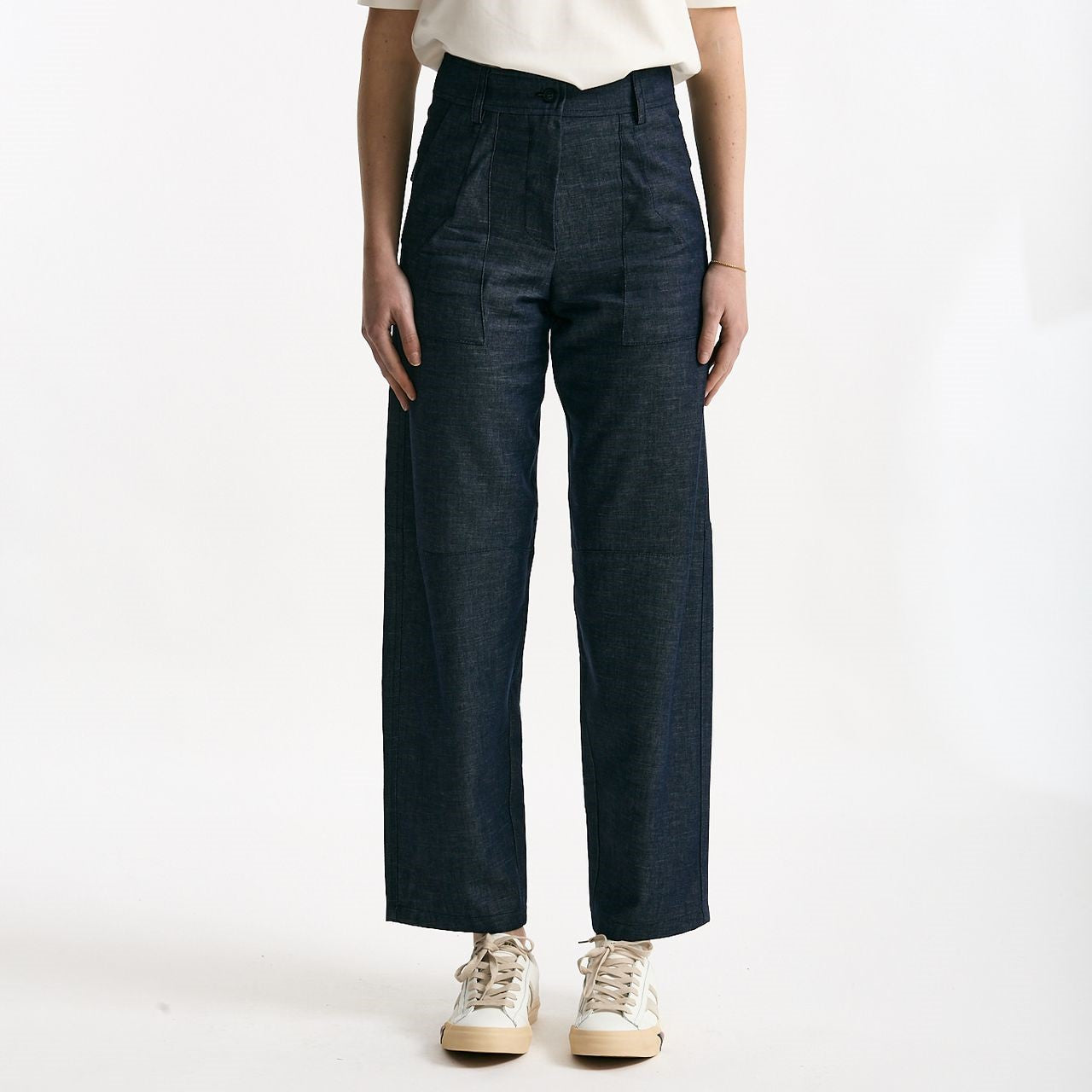 Pantalone effetto denim blu women ( p - s ) - 7