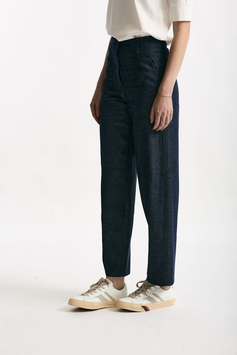 Pantalone effetto denim blu women ( p - s ) - 2