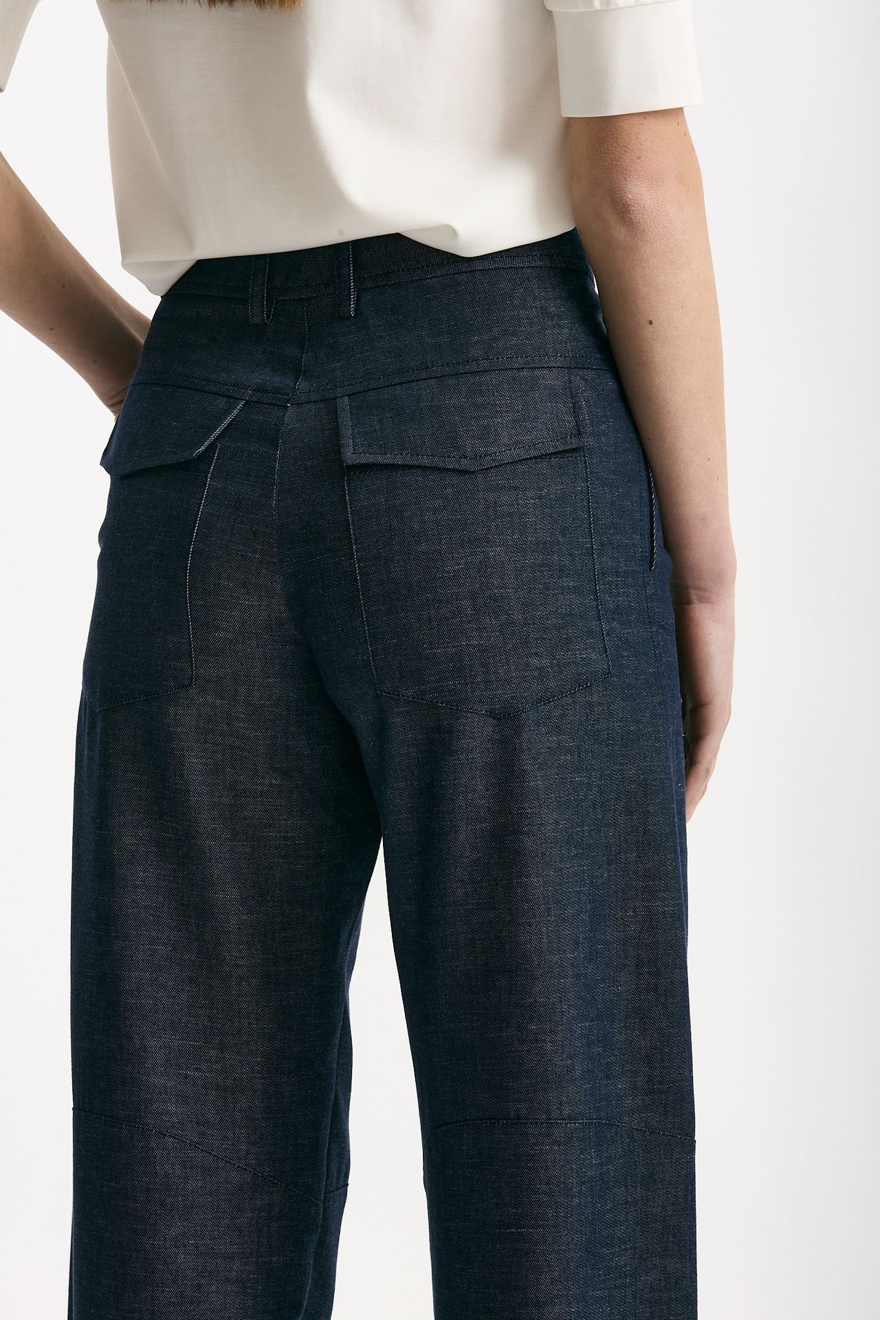Pantalone effetto denim blu women ( p - s ) - 6