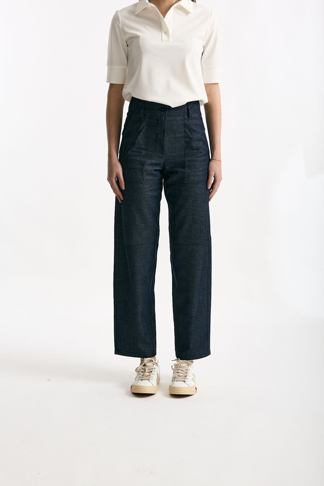Pantalone effetto denim blu women ( p - s ) - 1