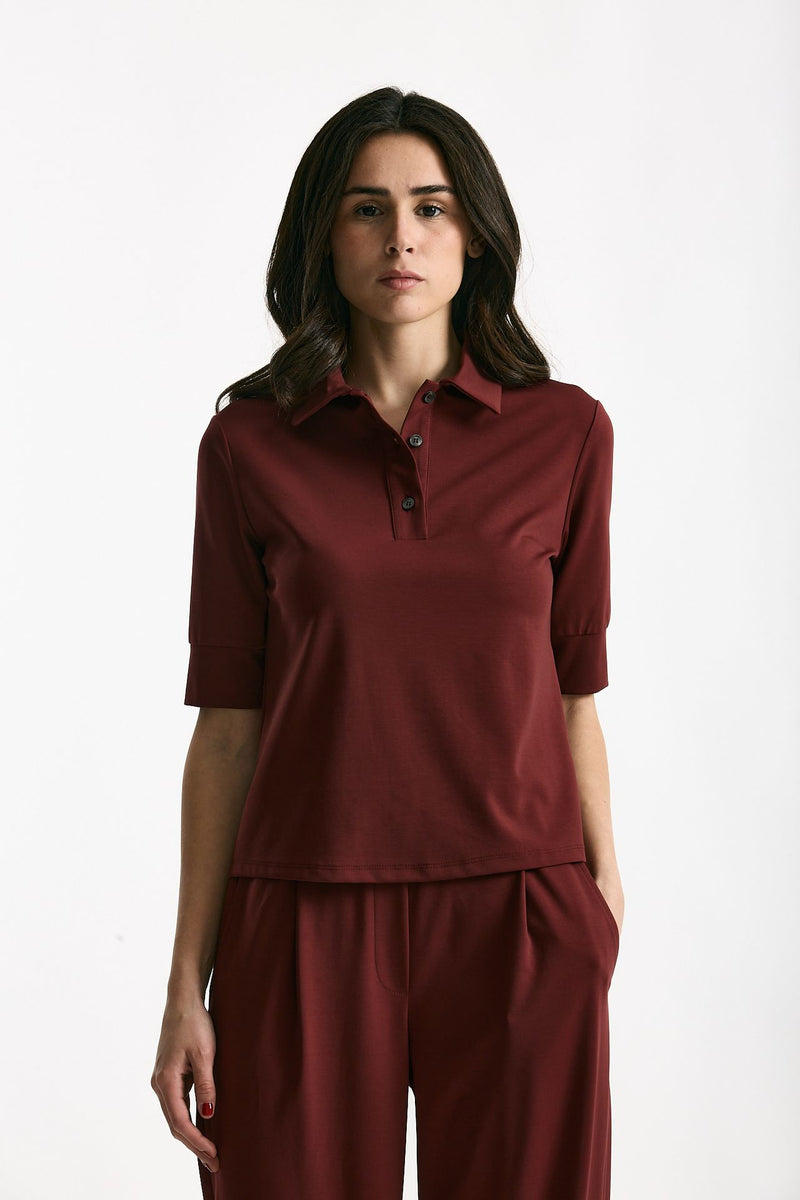 Maglia polo bordeaux women ( p - s ) - 3