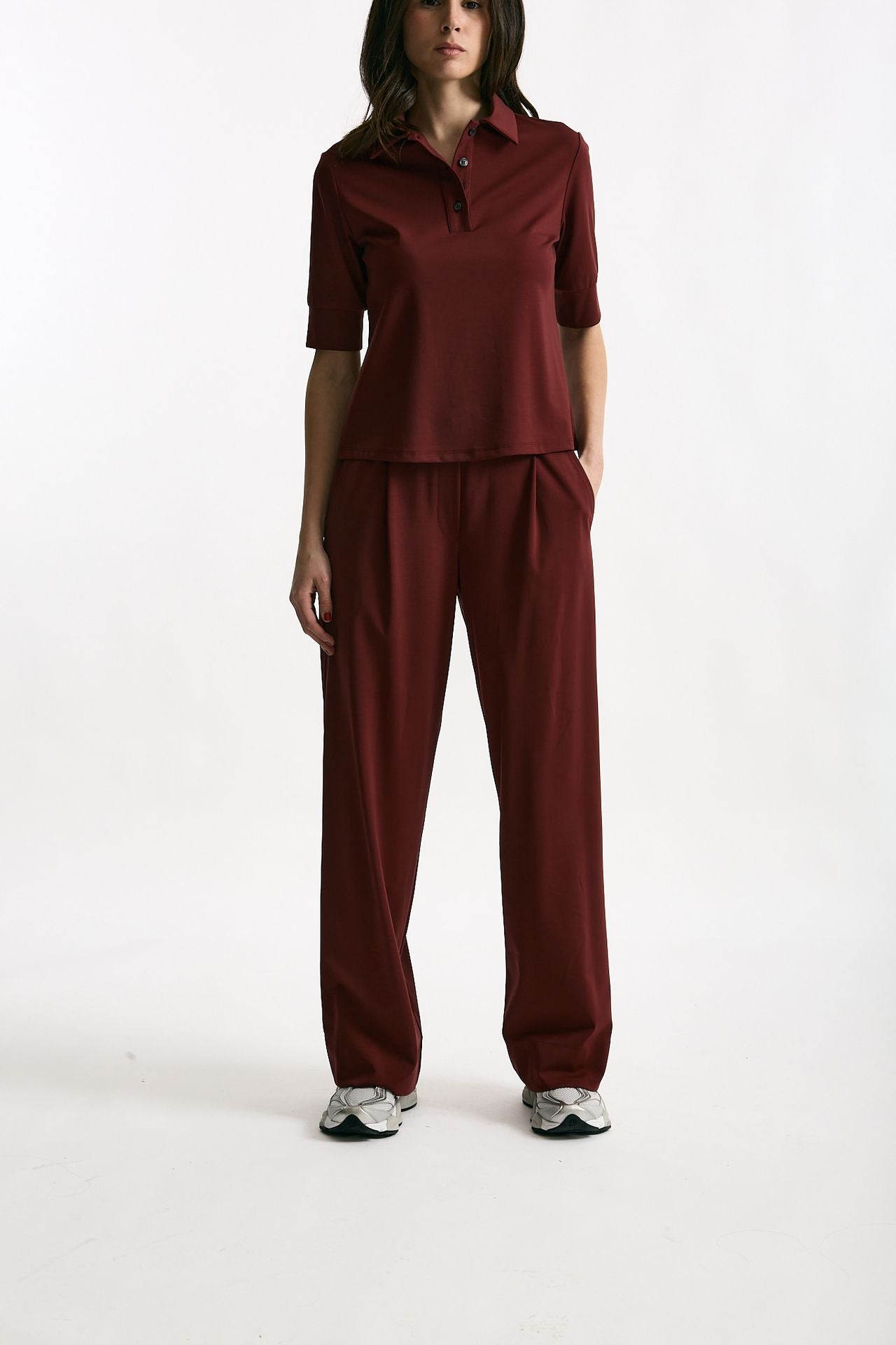 Pantalone fluido bordeaux women ( p - s ) - 1