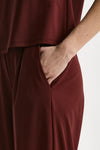 Pantalone fluido bordeaux women ( p - s ) - 5