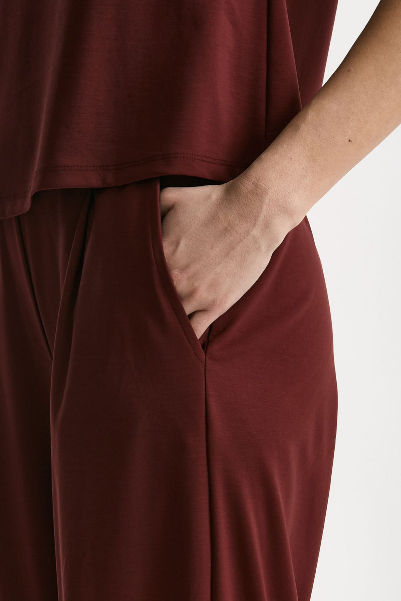 Pantalone fluido bordeaux women ( p - s ) - 5