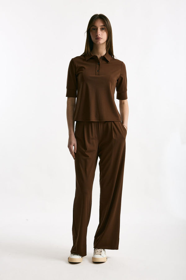 Maglia polo marrone women ( p - s )