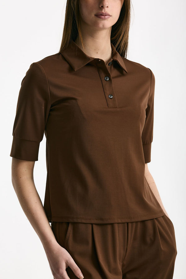 Maglia polo marrone women ( p - s )