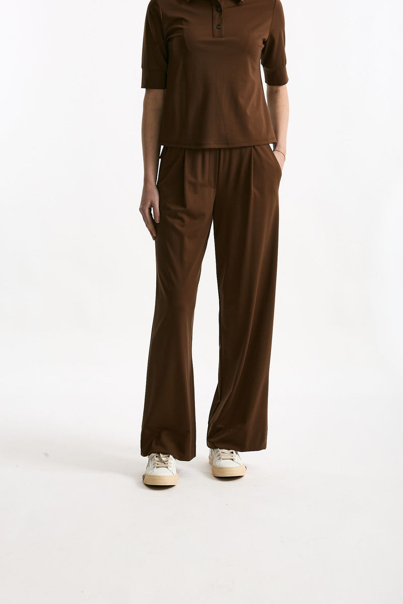 Pantalone fluido marrone women ( p - s ) - 1