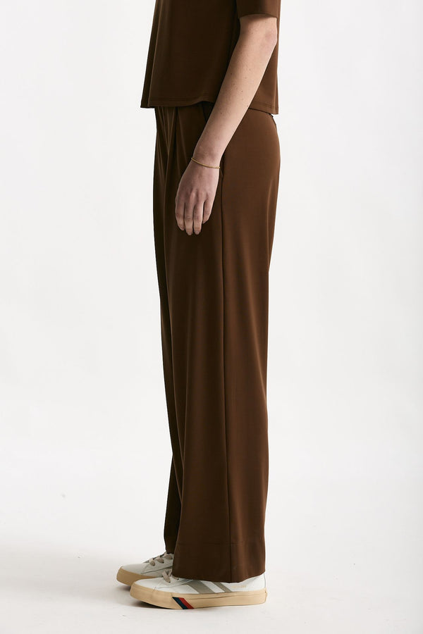 Pantalone fluido marrone women ( p - s )