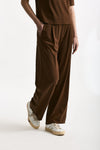 Pantalone fluido marrone women ( p - s ) - 3