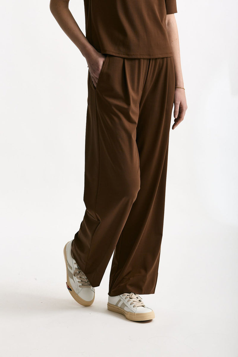 Pantalone fluido marrone women ( p - s ) - 3