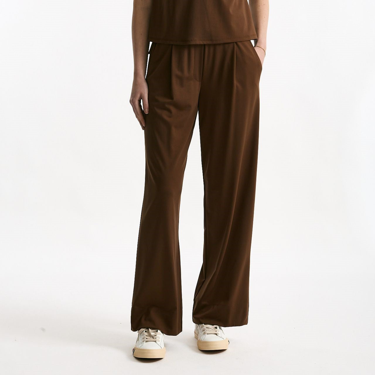 Pantalone fluido marrone women ( p - s ) - 7