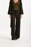 Pantalone palazzo Vita alta cioccolato women ( p - s ) - 1