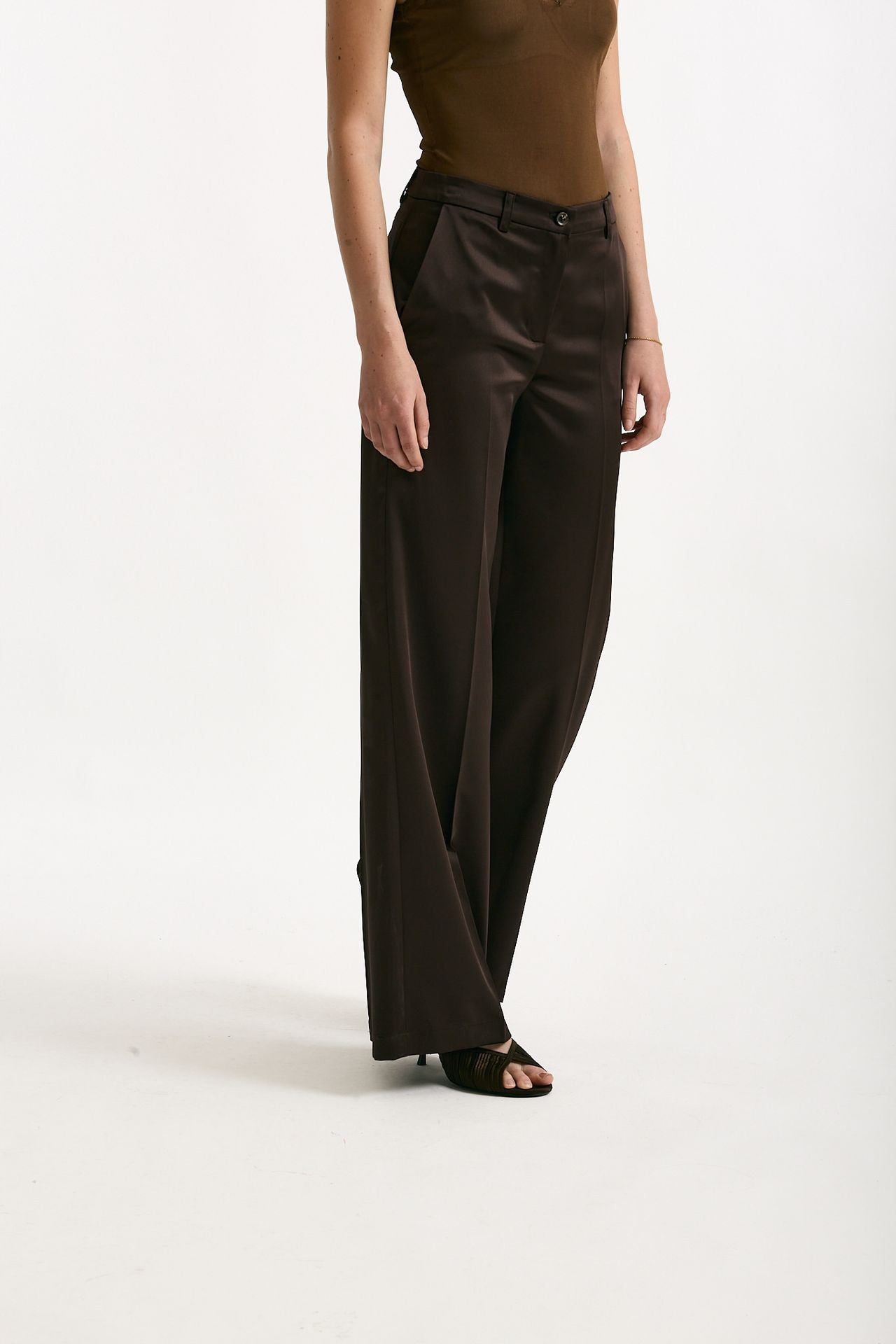 Pantalone palazzo Vita alta cioccolato women ( p - s ) - 4