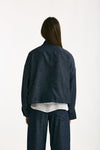 Giubbino in misto lino blu denim women ( p - s ) - 4