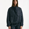 Giubbino in misto lino blu denim women ( p - s ) - 8
