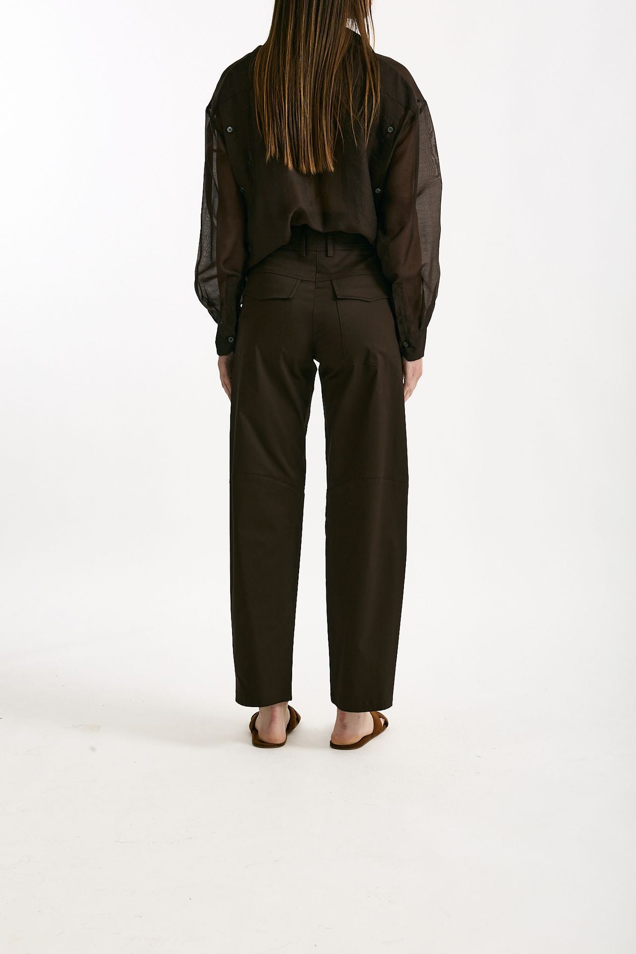 Pantalone in cotone cioccolato women ( p - s ) - 3
