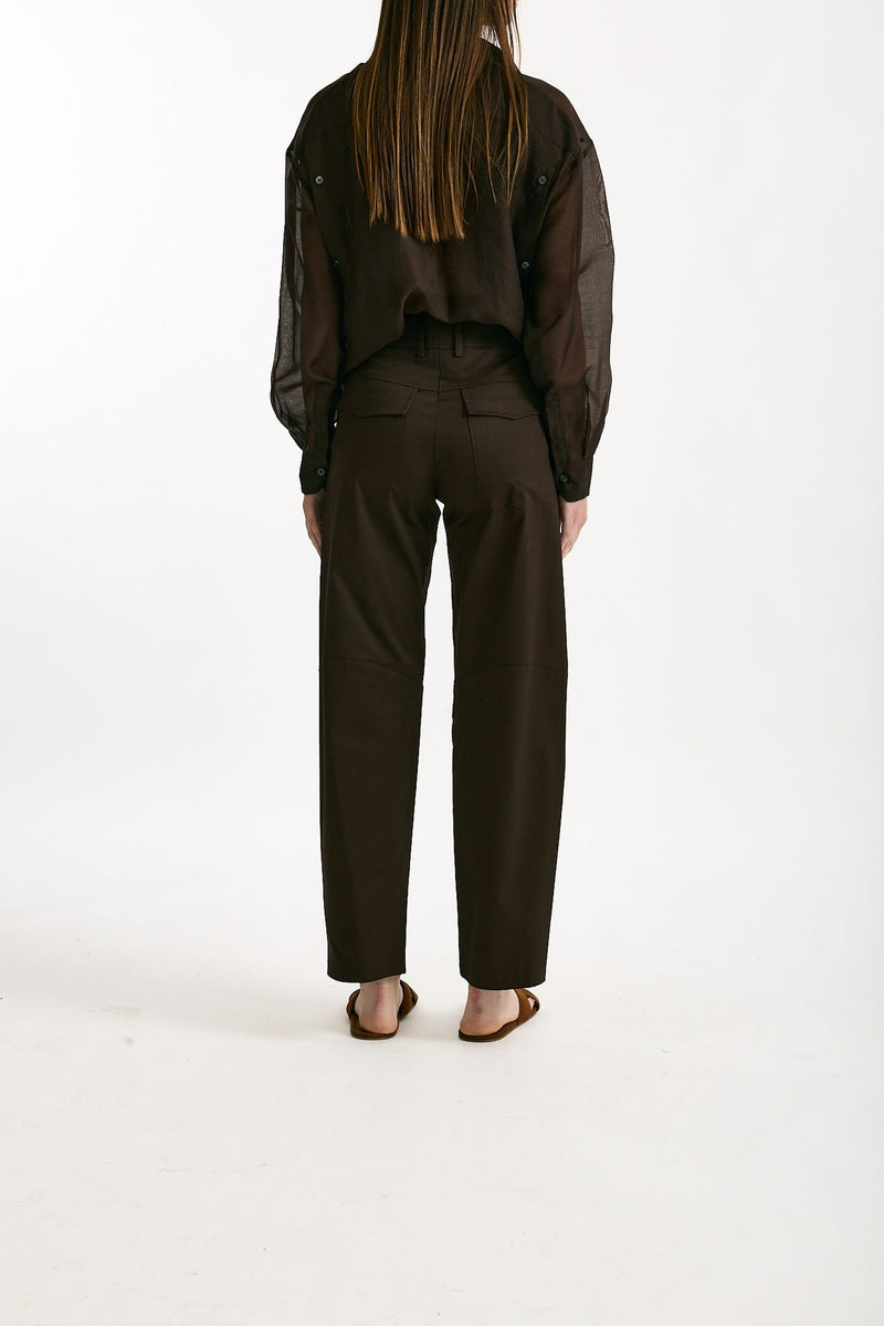 Pantalone in cotone cioccolato women ( p - s ) - 3