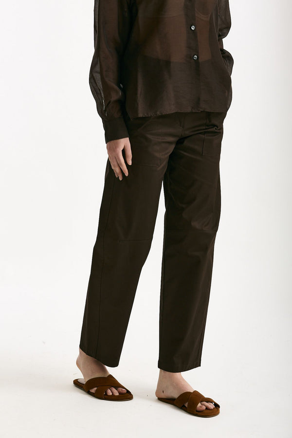 Pantalone in cotone cioccolato women ( p - s )