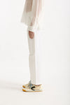 Pantalone in cotone bianco women ( p - s ) - 2