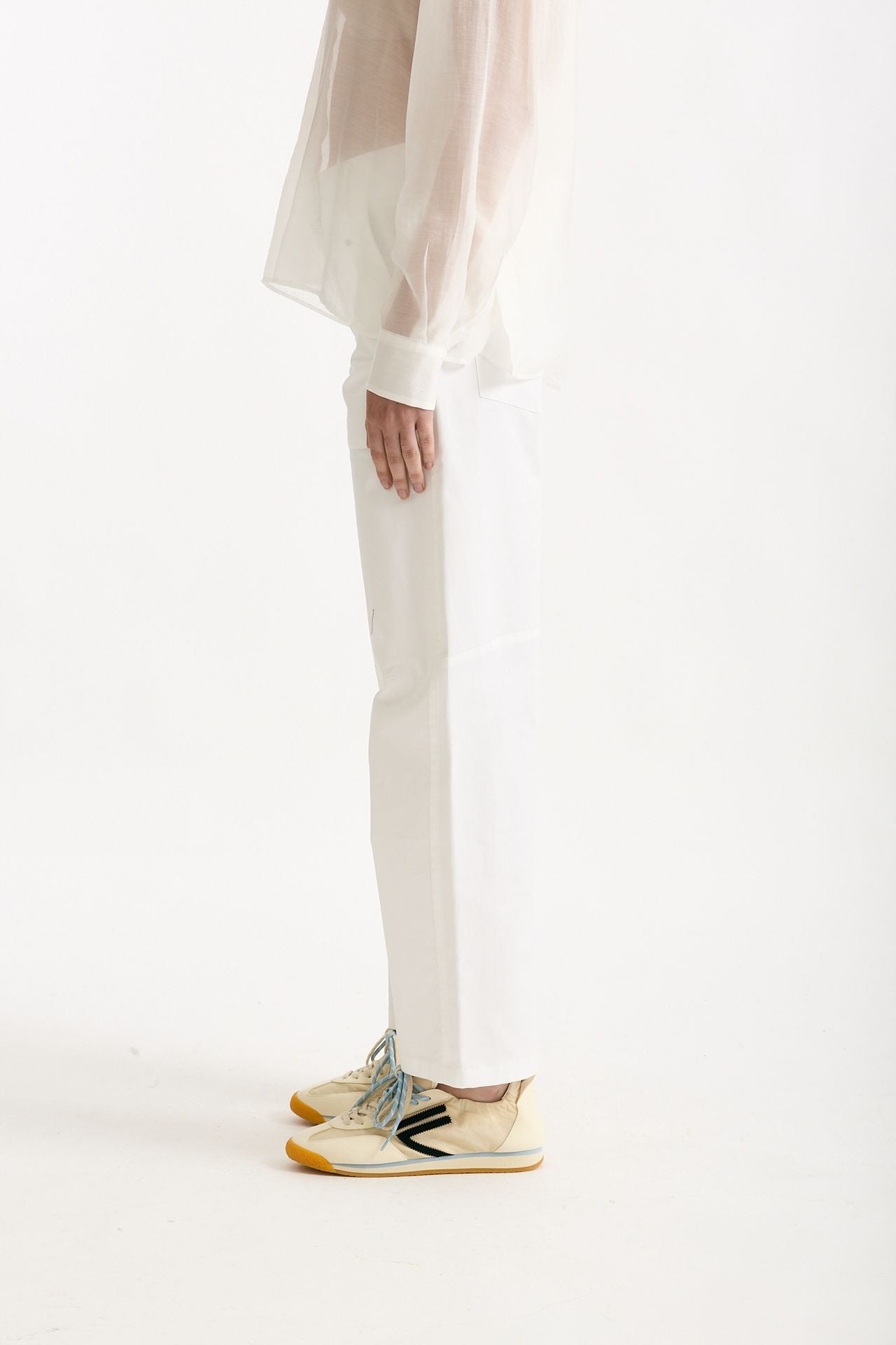 Pantalone in cotone bianco women ( p - s ) - 2
