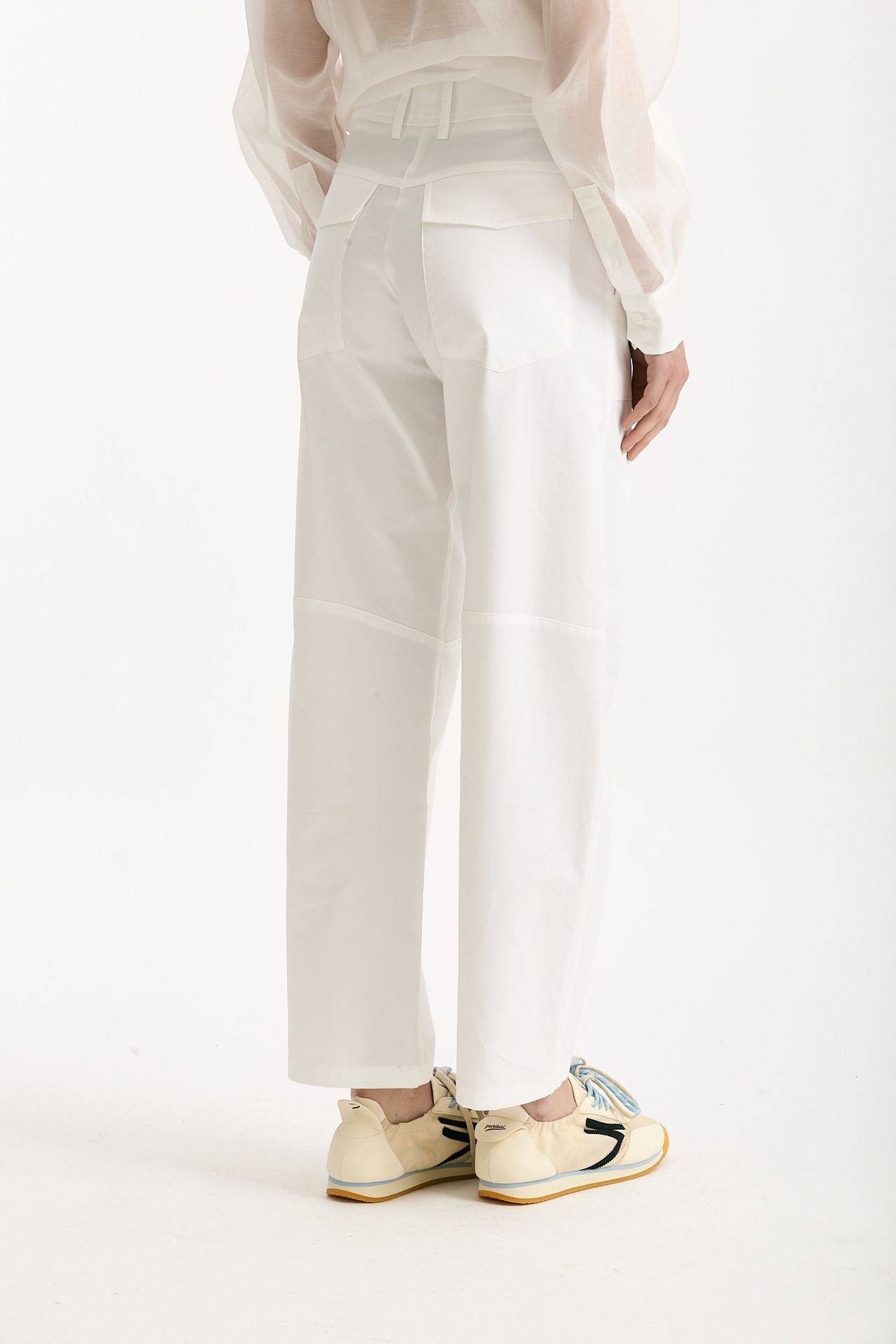 Pantalone in cotone bianco women ( p - s ) - 3