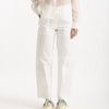 Pantalone in cotone bianco women ( p - s ) - 7