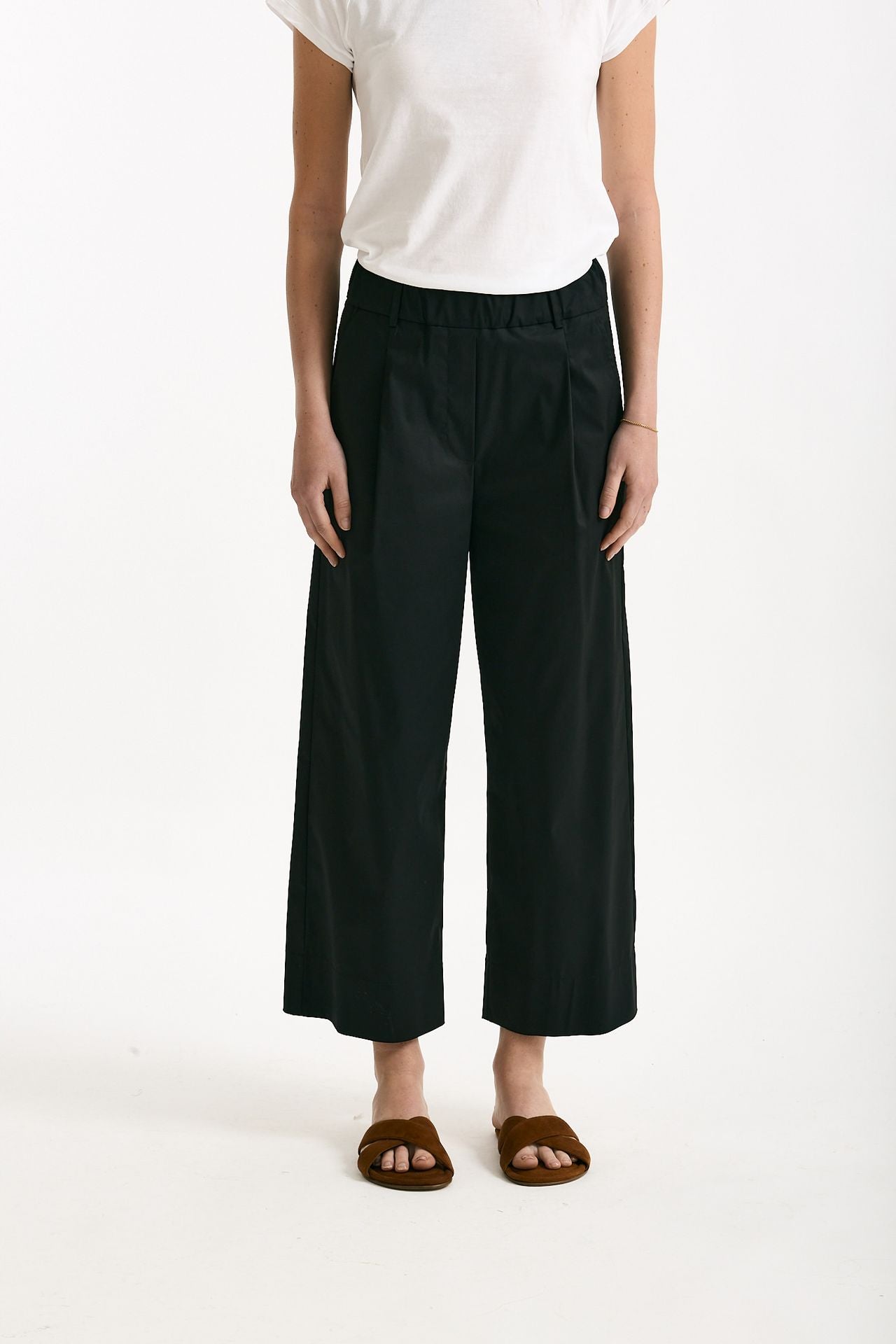 Pantalone in cotone nero women ( p - s ) - 1