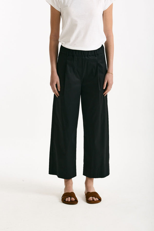 Pantalone in cotone nero women ( p - s )