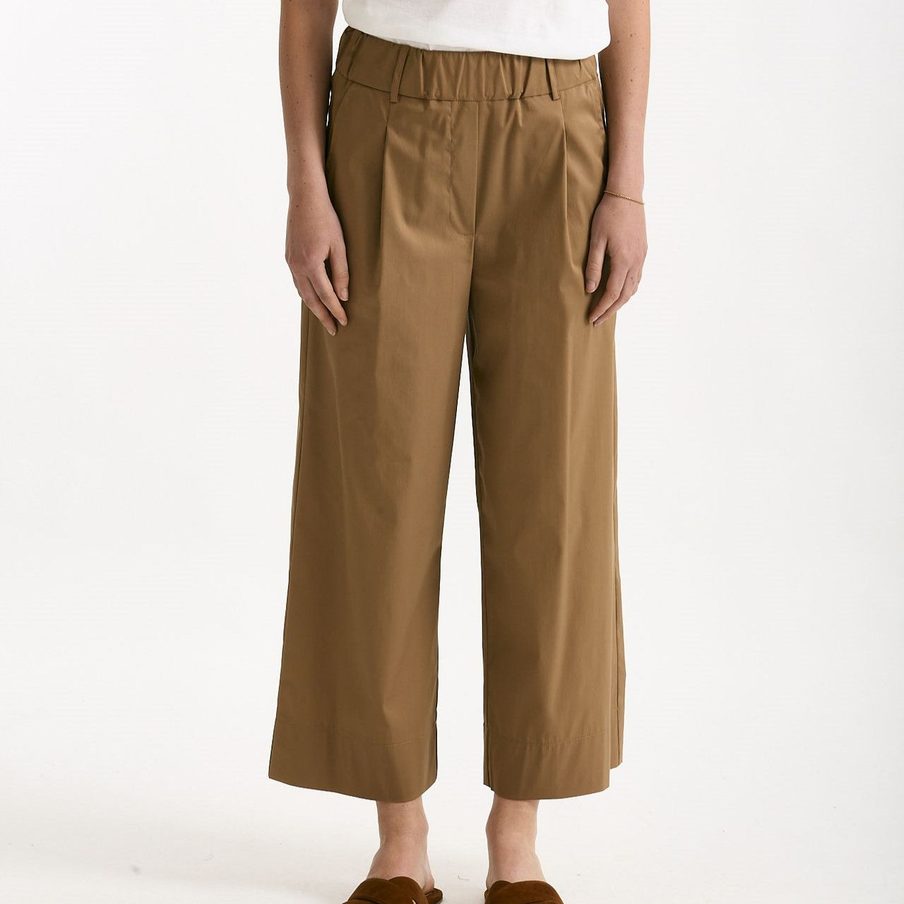 Pantalone in cotone cammello women ( p - s ) - 7