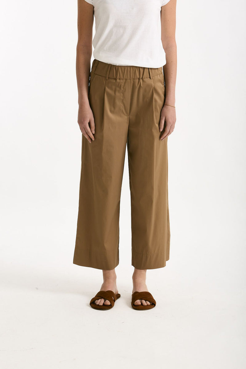Pantalone in cotone cammello women ( p - s ) - 2