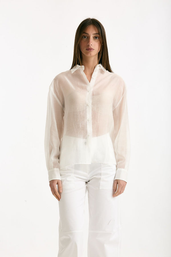 Camicia in mussola bianco women ( p - s )