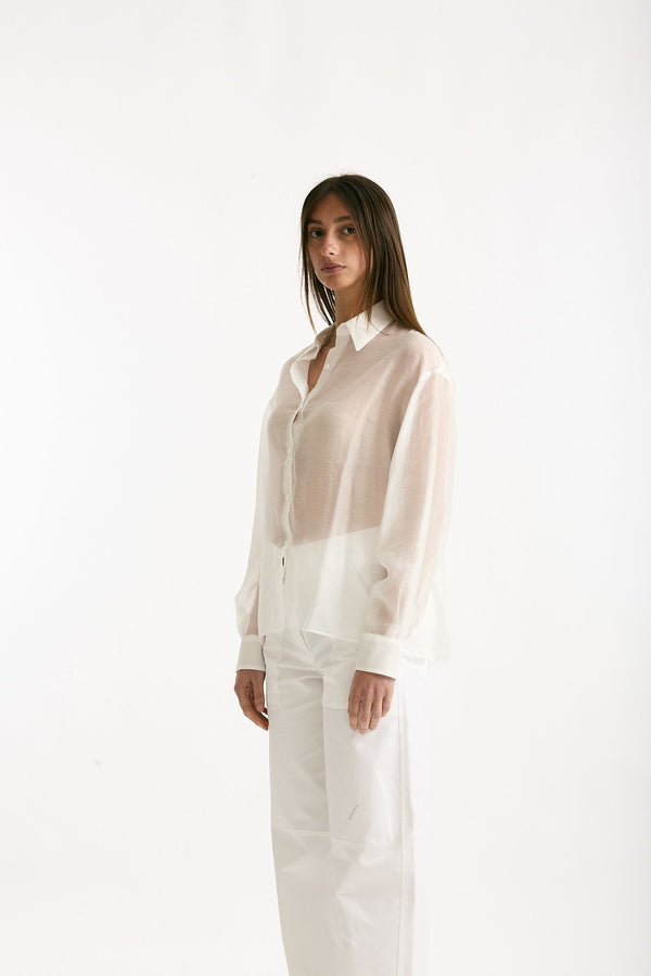 Camicia in mussola bianco women ( p - s )
