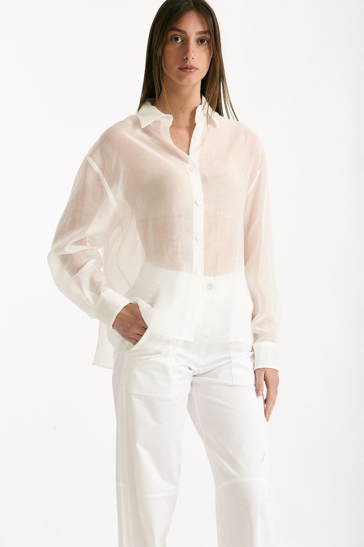 Camicia in mussola bianco women ( p - s ) - 4