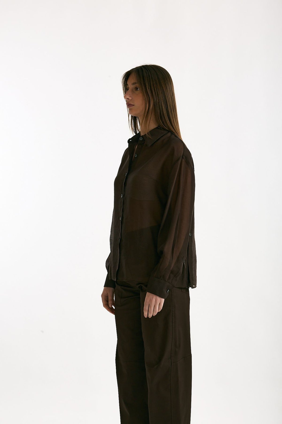 Camicia in mussola cioccolato women ( p - s ) - 2