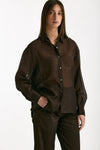 Camicia in mussola cioccolato women ( p - s ) - 1
