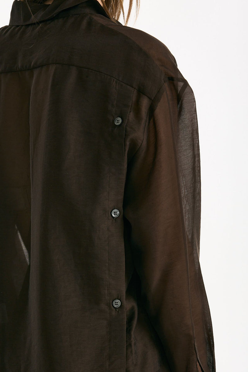 Camicia in mussola cioccolato women ( p - s ) - 6