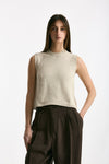 Gilet in maglia beige women Scaglione - 1