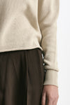 Maglia scollo V in cotone beige women Scaglione - 4