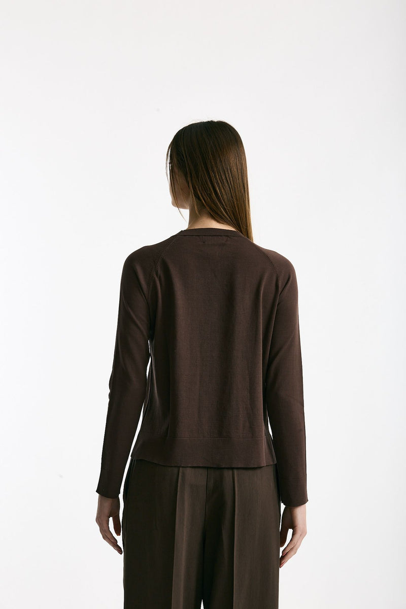 Maglia in cotone light marrone women Scaglione - 3