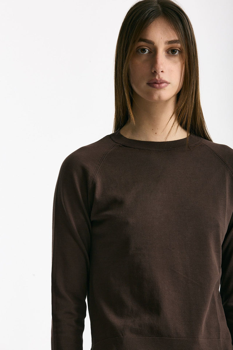 Maglia in cotone light marrone women Scaglione - 4