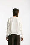 Maglia scollo a v in cotone bianco women Scaglione - 3