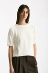 Maglia girocollo boxy bianco women Scaglione - 1