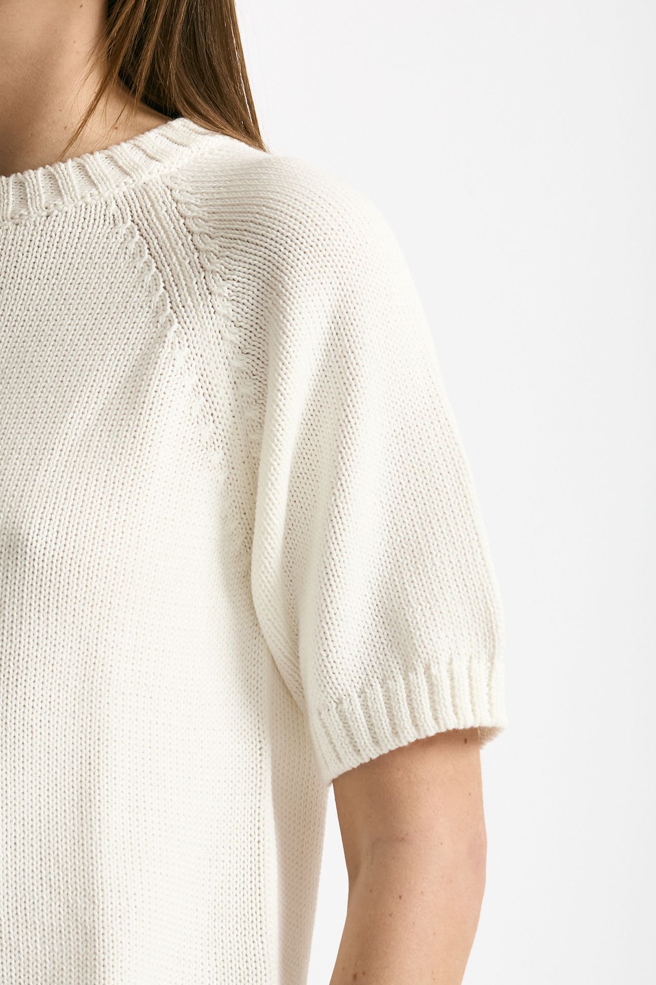 Maglia girocollo boxy bianco women Scaglione - 4